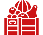 Red fruit crate illustration