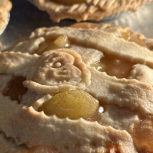 Close-up of homemade apple hand pies
