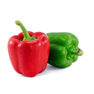 Red and green bell peppers