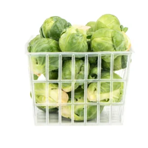 Basket of fresh Brussels sprouts