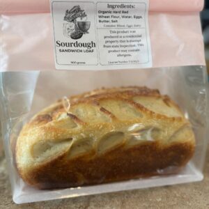 Packaged sourdough sandwich loaf
